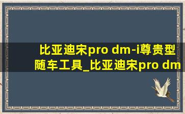 比亚迪宋pro dm-i尊贵型随车工具_比亚迪宋pro dm-i尊贵型